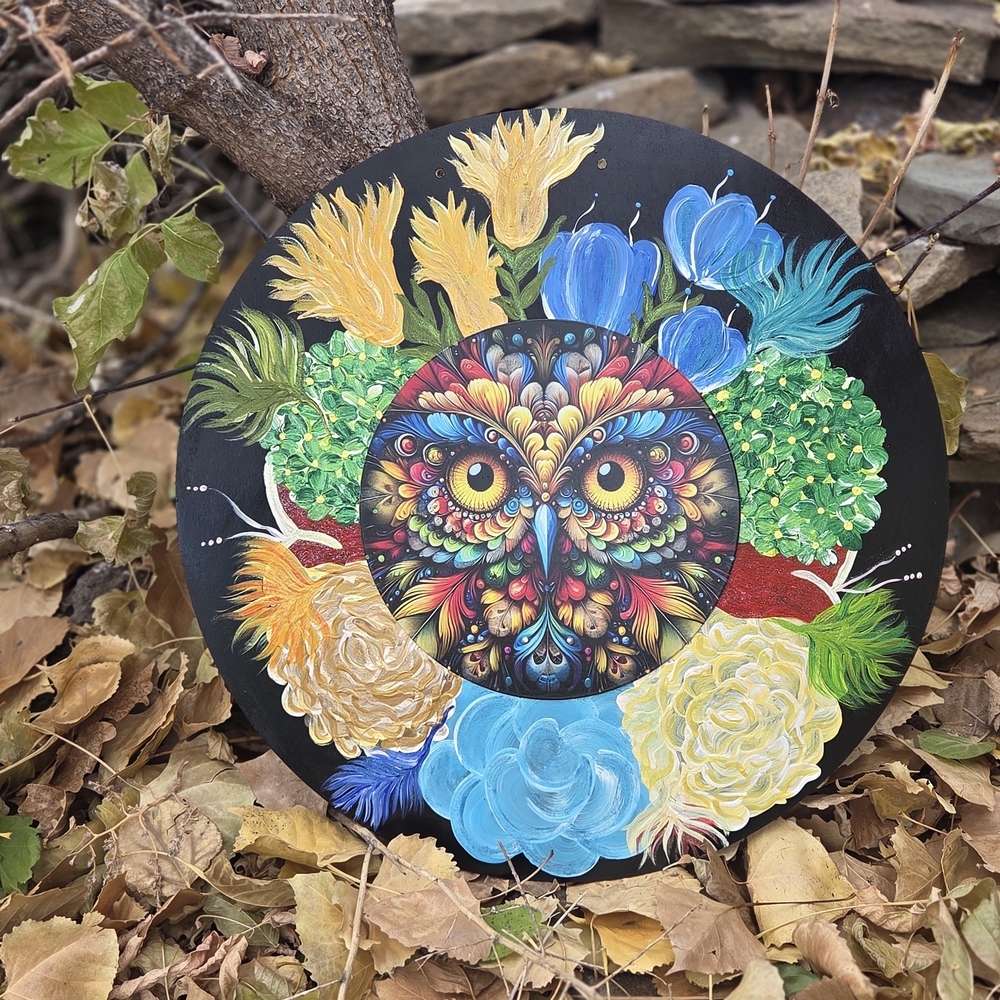Colorful Owl Mandala Art